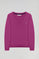 Jersey color malva de punto básico con cuello de pico y logo Rigby Go