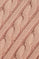 Strickpullover braunrosa mit Zopfmuster und Rigby Go Logo