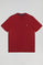 Maroon cotton basic T-shirt with Rigby Go logo