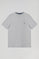 Schlichtes Baumwoll-T-Shirt grau meliert mit Rigby Go Logo