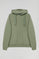 Jadegroene hoodie met zakken en Minimal Polo Club-logo